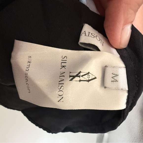 Silk Maison deep moon silk halter mini dress medium mulberry silk zip up side - Picture 6 of 8